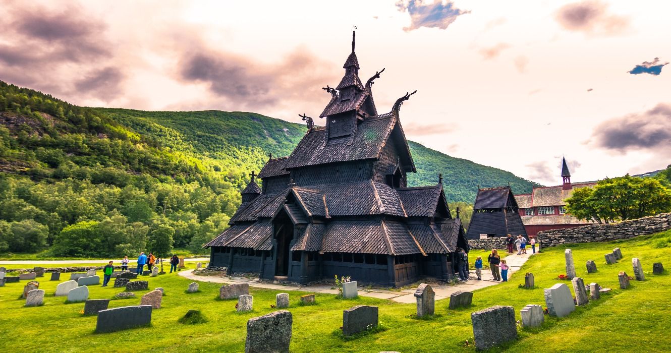 The stave church of Borgund in Laerdal, Norway