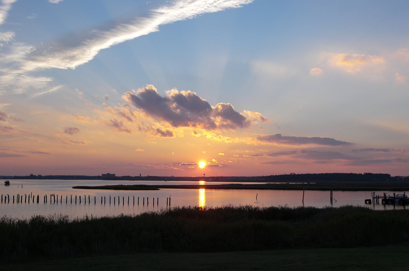 Sunset in the marshes near Poquoson, Virginia