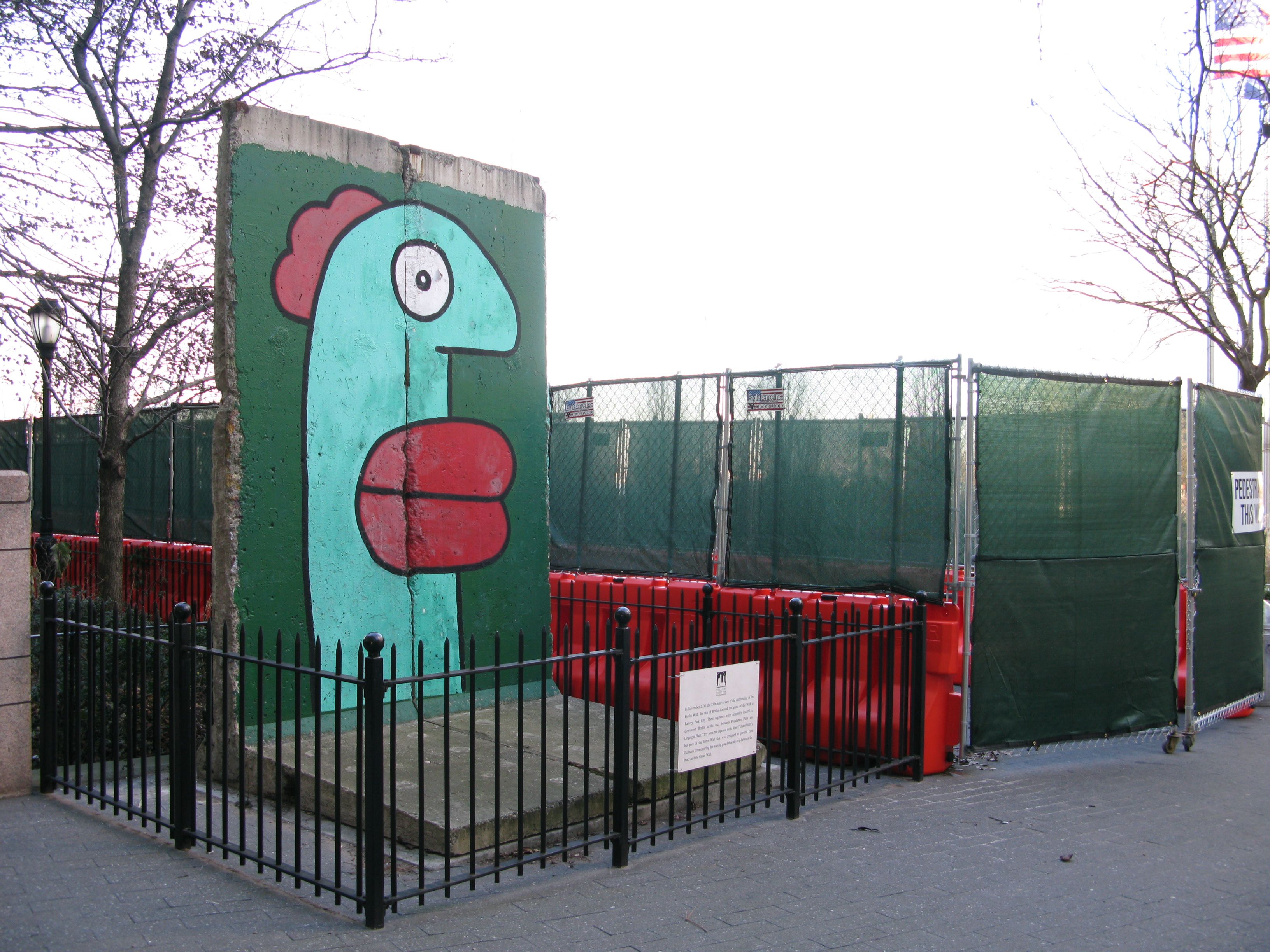 A segment of Berlin wall in New York City