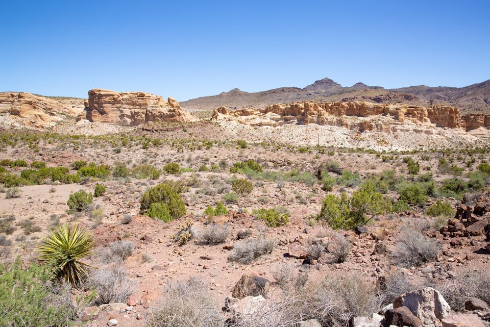 Scenic landscape near Sitgreaves Pass in Arizona, historic Route 66, National Back Country Byway