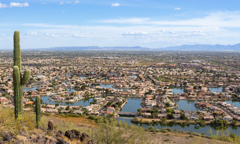 Landscape view of Glendale, AZ, Arizona, USA