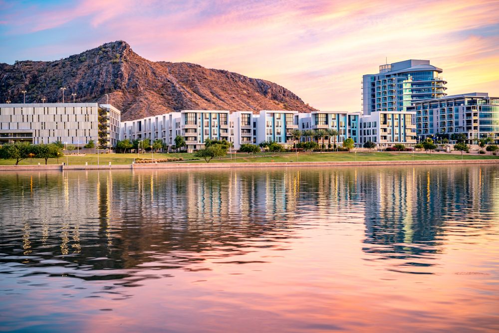 The city of Tempe in Arizona, AZ, USA