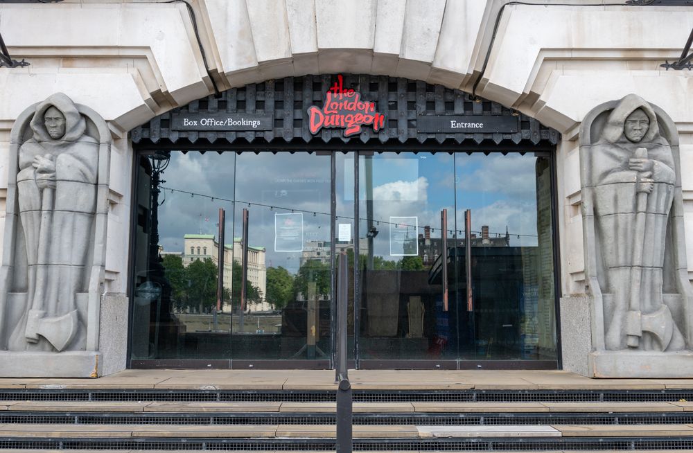 The London Dungeon exhibit entrance, England, UK