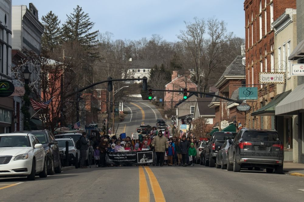 Martin Luther King Day in downtown Lewisburg, West Virginia, USA
