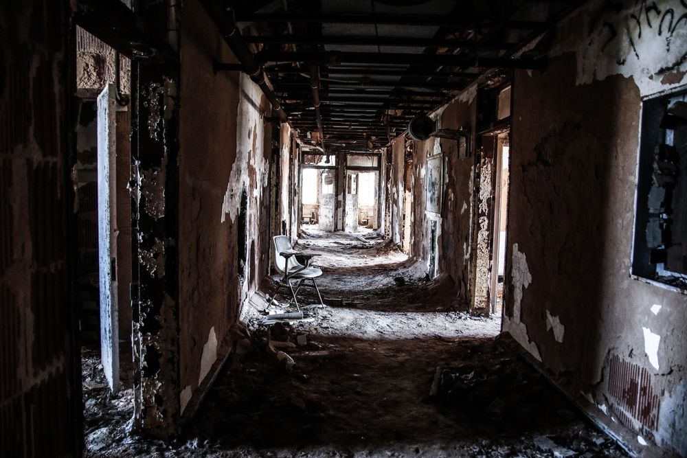 The abandoned hallways of Haven Forest Asylum in Laurel, Maryland, MD, USA