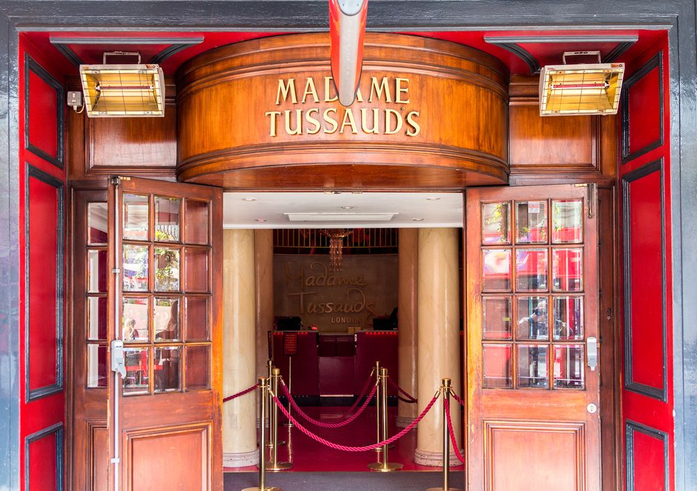 Entrance of Madame Tussaud's museum in London, England, UK