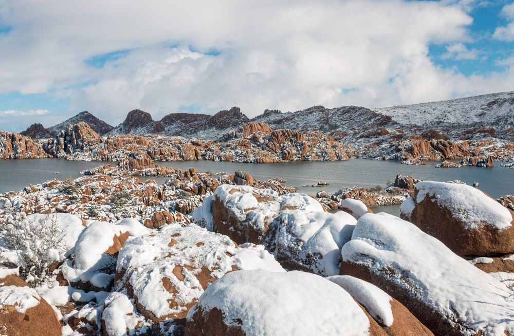 Snow Covered Scenic Watson Lake