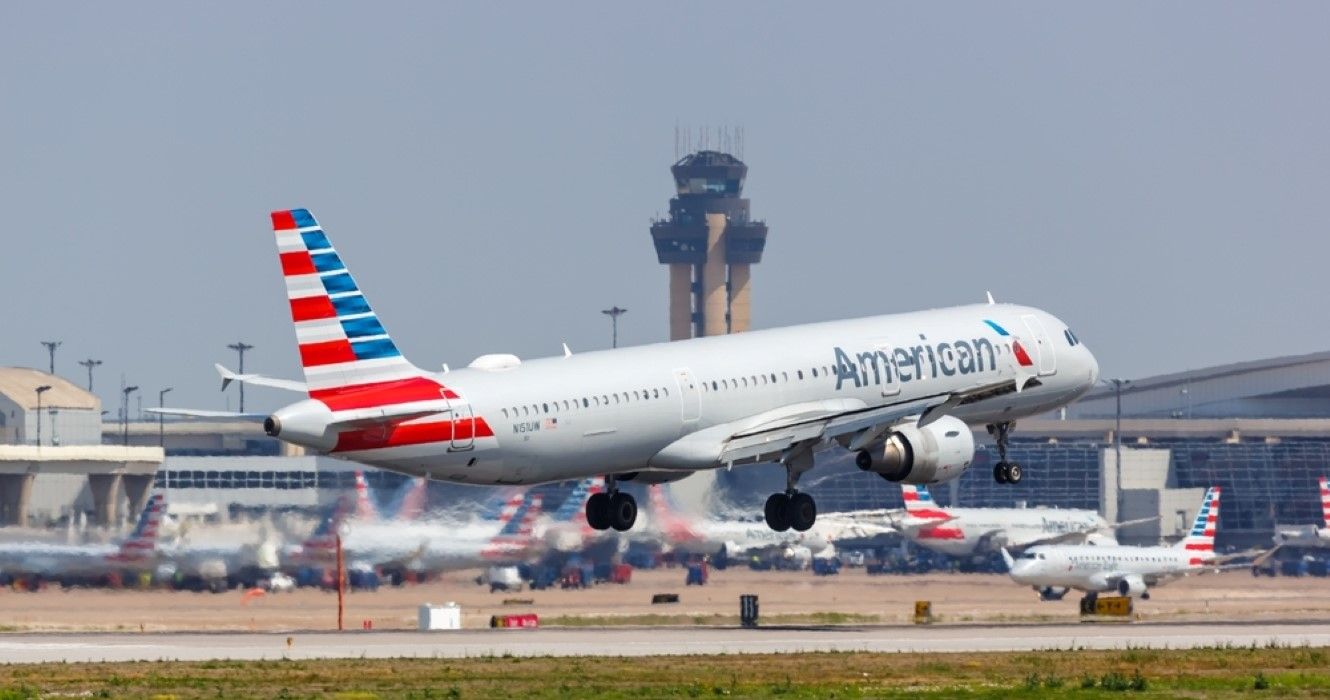 American Airlines Airbus A321 airplane at Dallas Fort Worth Airport (DFW)