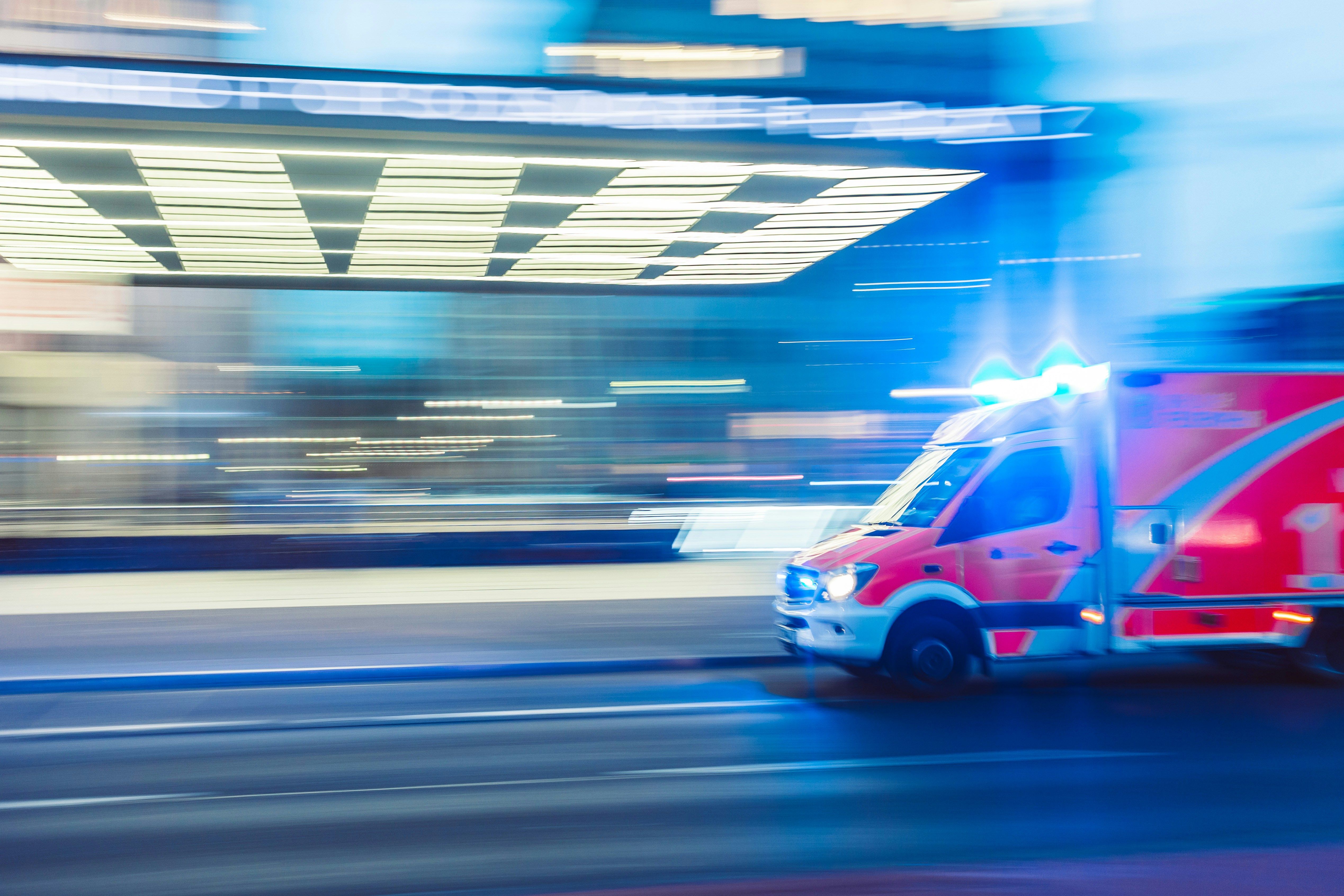 Ambulance in timelapse 