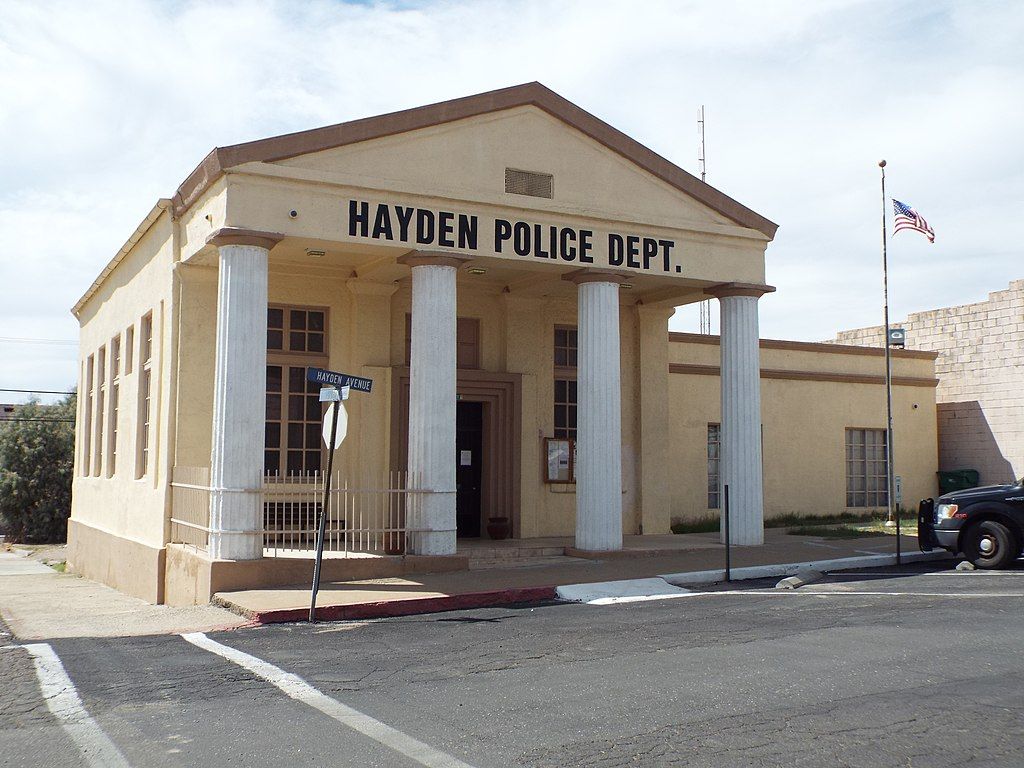 Hayden Valley national Bank, now Hayden Police Department, Hayden, AZ