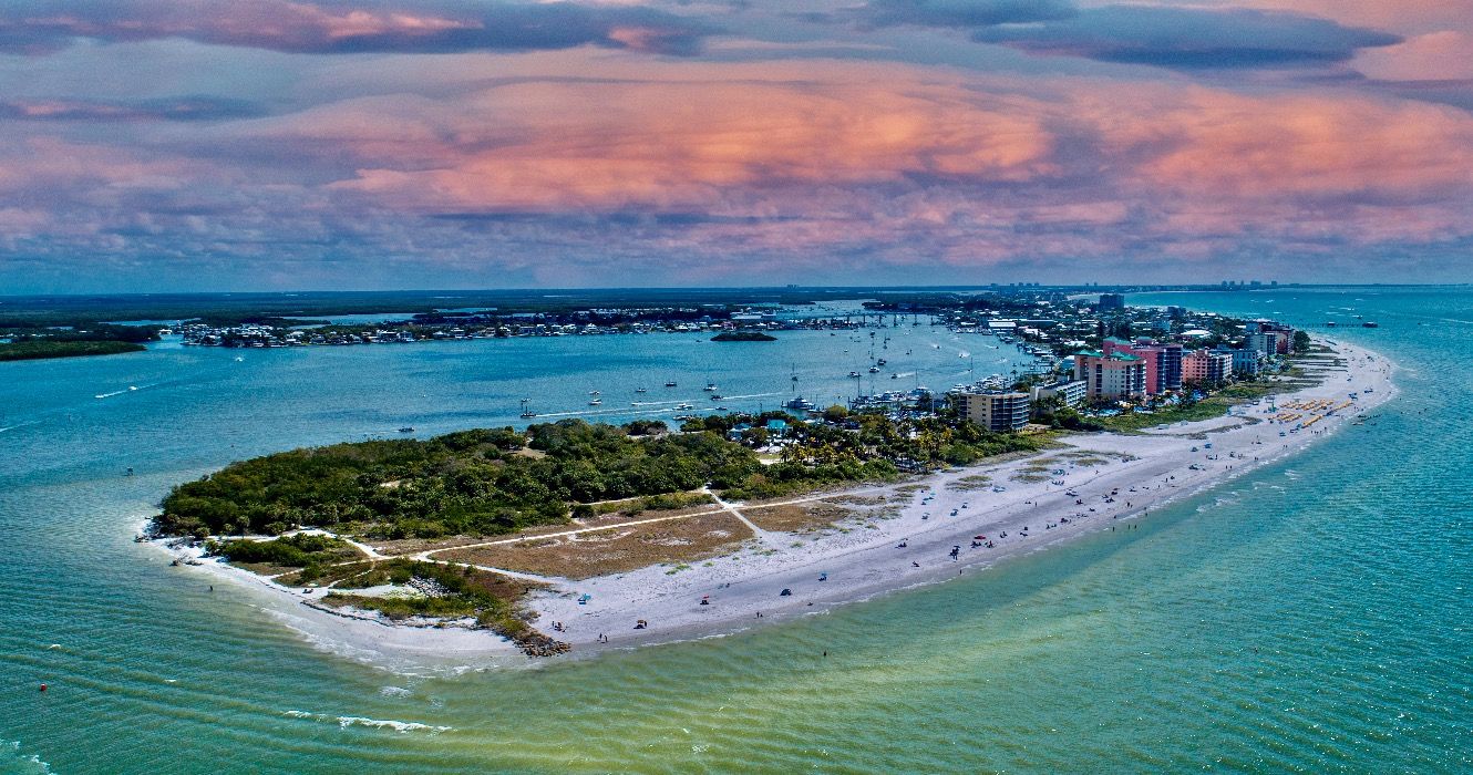 Drone photo of Fort Myers Beach