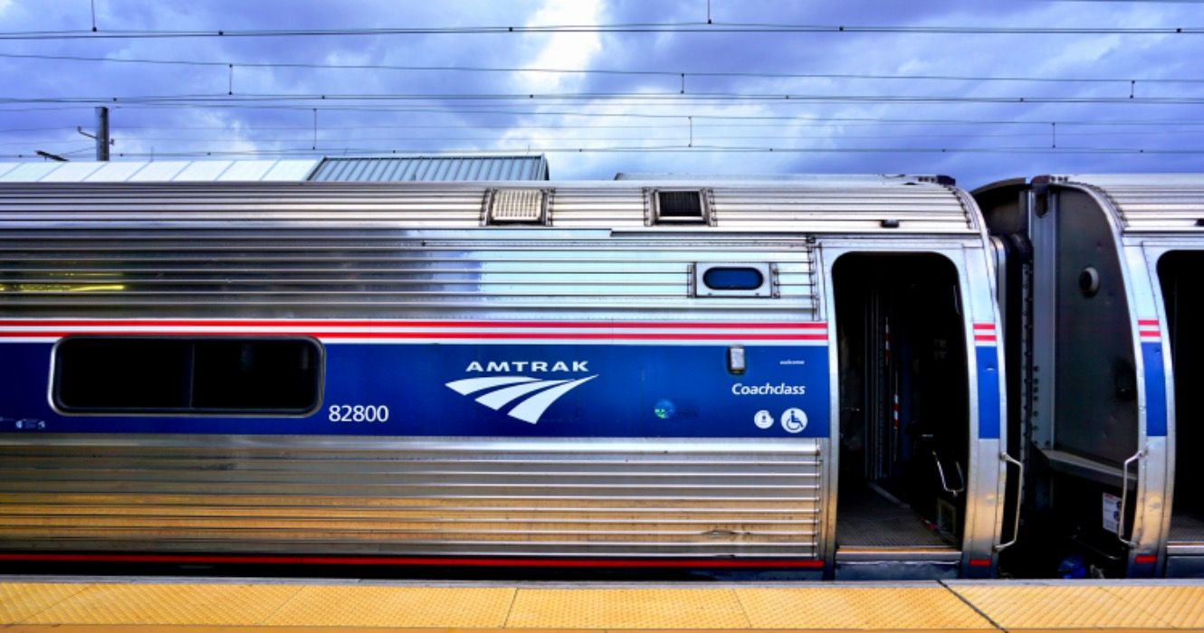 A Northeast Regional train from Amtrak at Union Station 