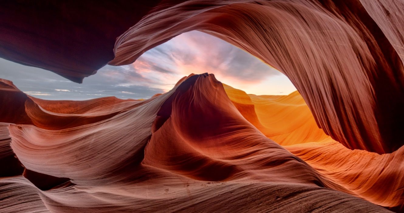 Antelope Canyon - abstract background.