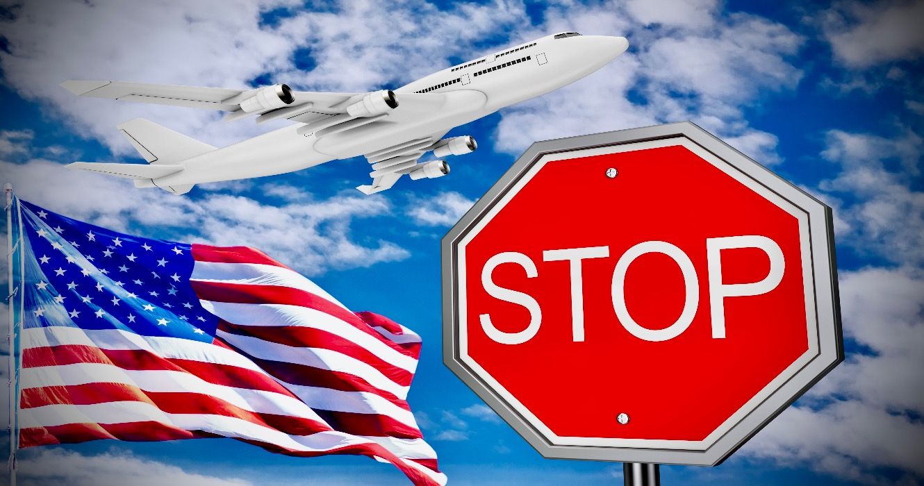 Do not fly poster with American flag