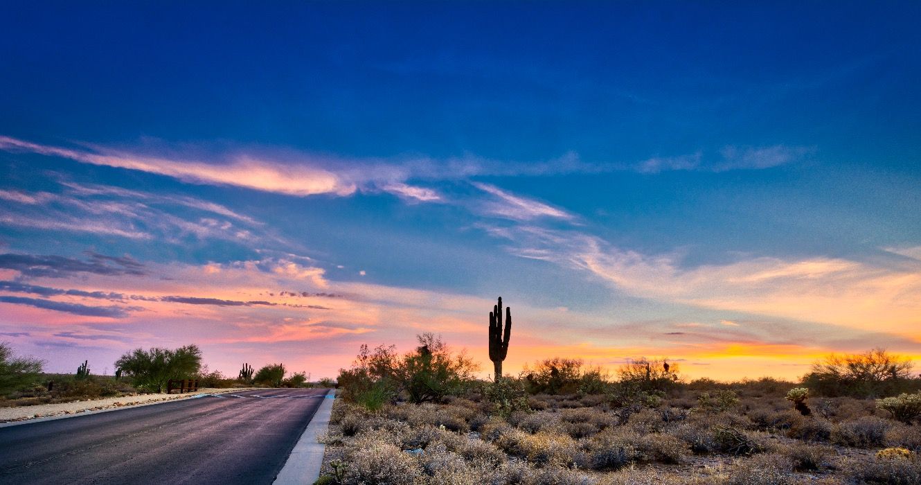 A desert sunset in Scottsdale, Arizona