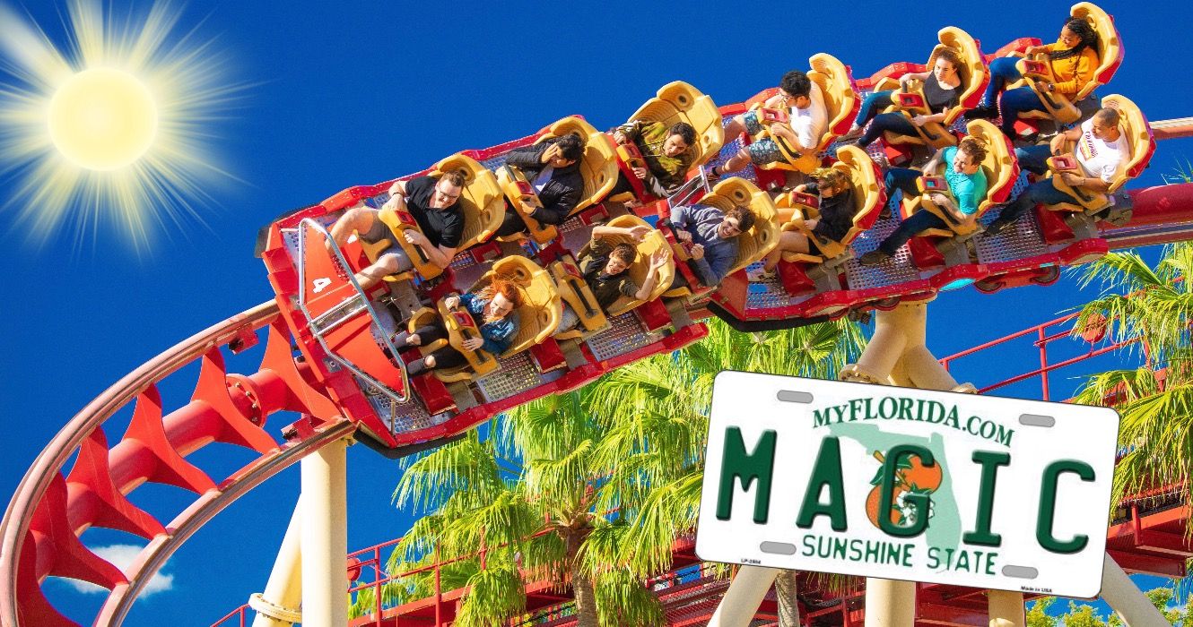 Roller coaster in Orlando, Florida
