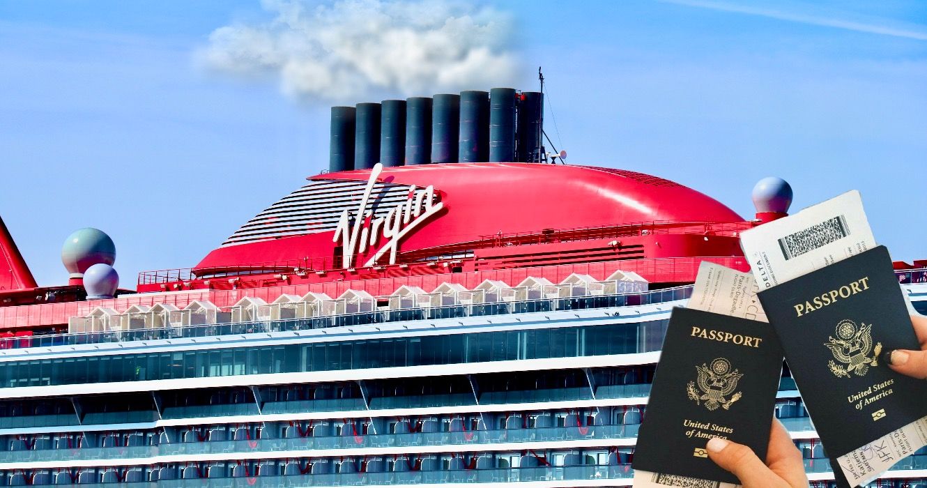 Virgin Voyages ship docked