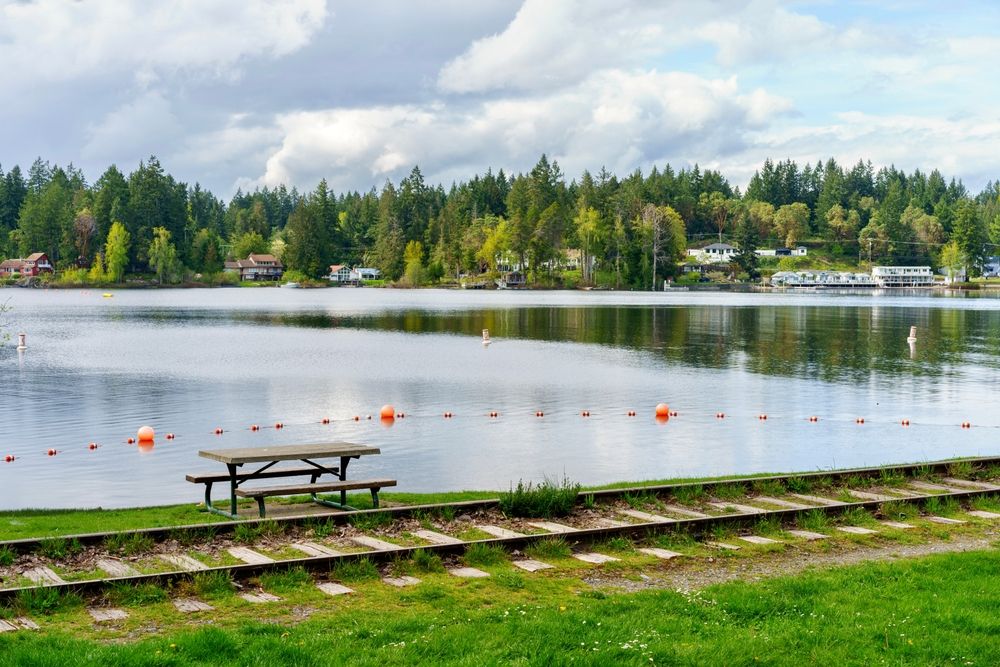Scenic park at Shawnigan Lake, British Columbia, Canada