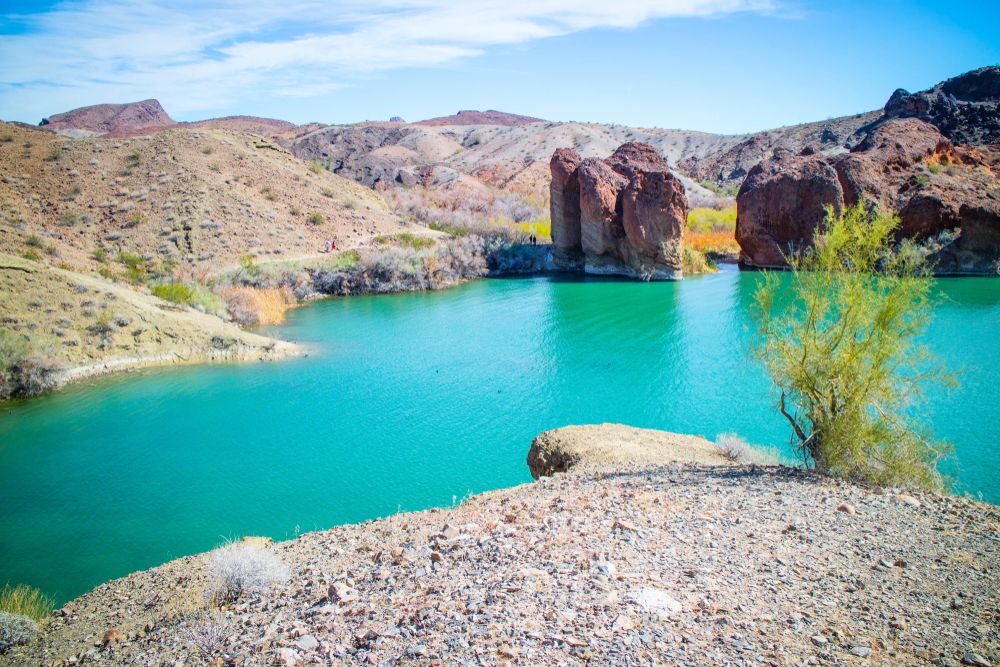 A majestic view of Balanced Rock Cove, SARA Park in Lake Havasu City, Arizona 