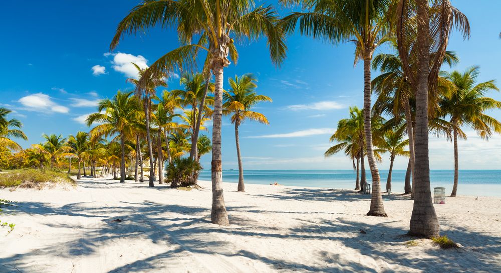 Crandon Park Beach in Key Biscayne in Miami, FL, Florida, USA