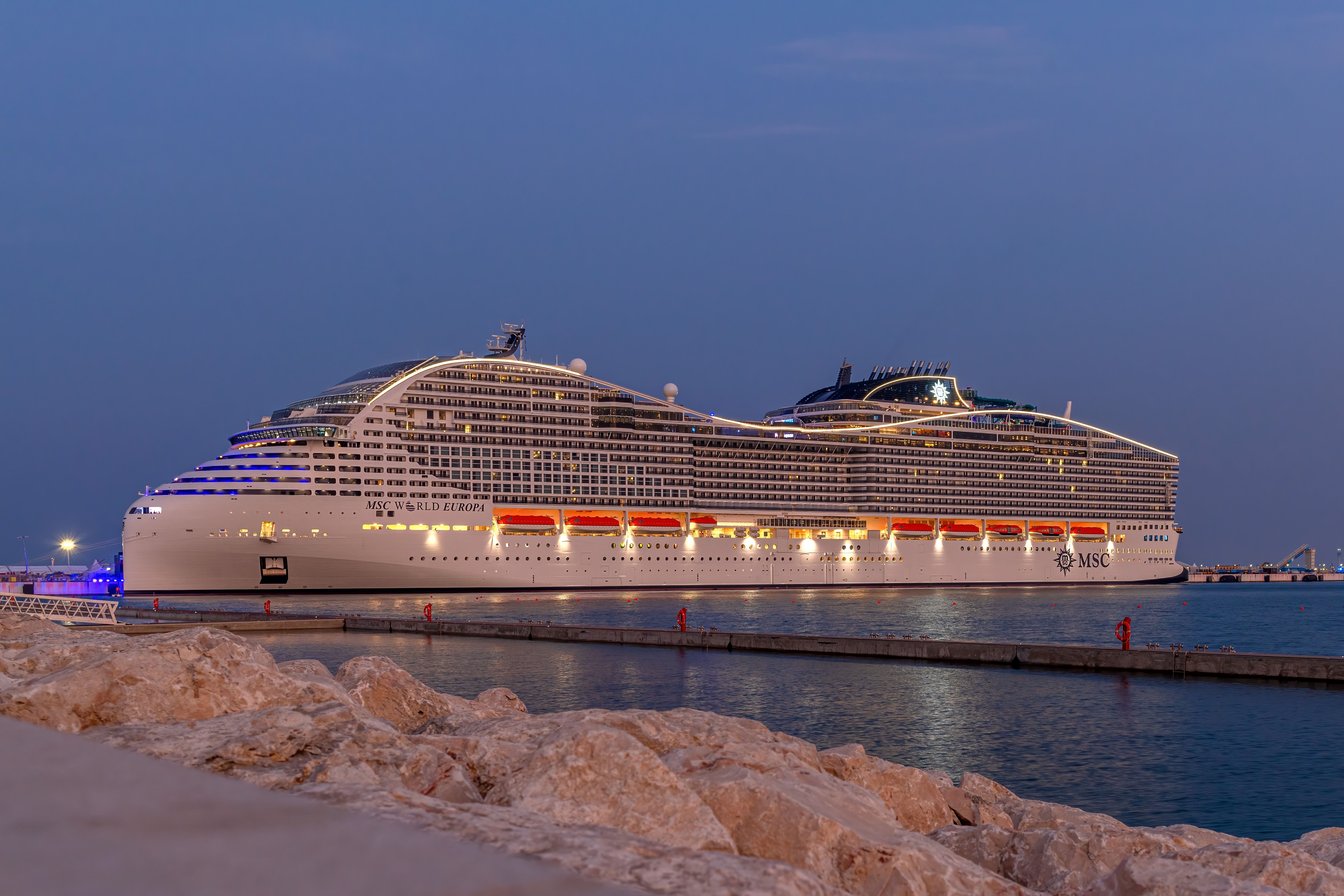 MSC World Europa sails in Doha, Qatar to receive World Cup guests