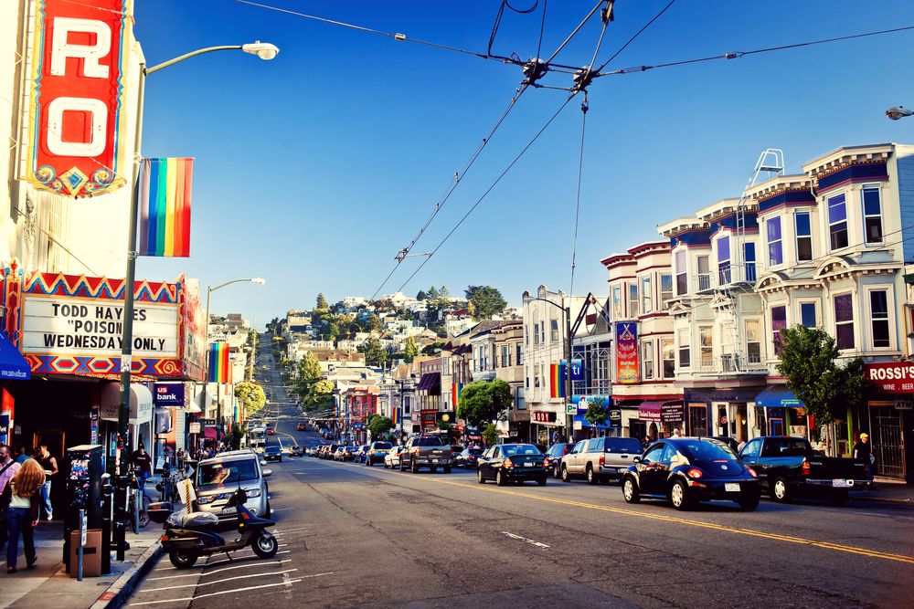 The famous Castro District (Castro Street) in San Francisco, California, CA, USA