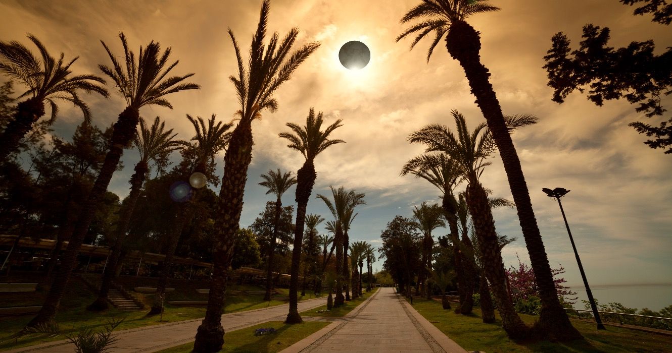 Solar eclipse view from Mexico