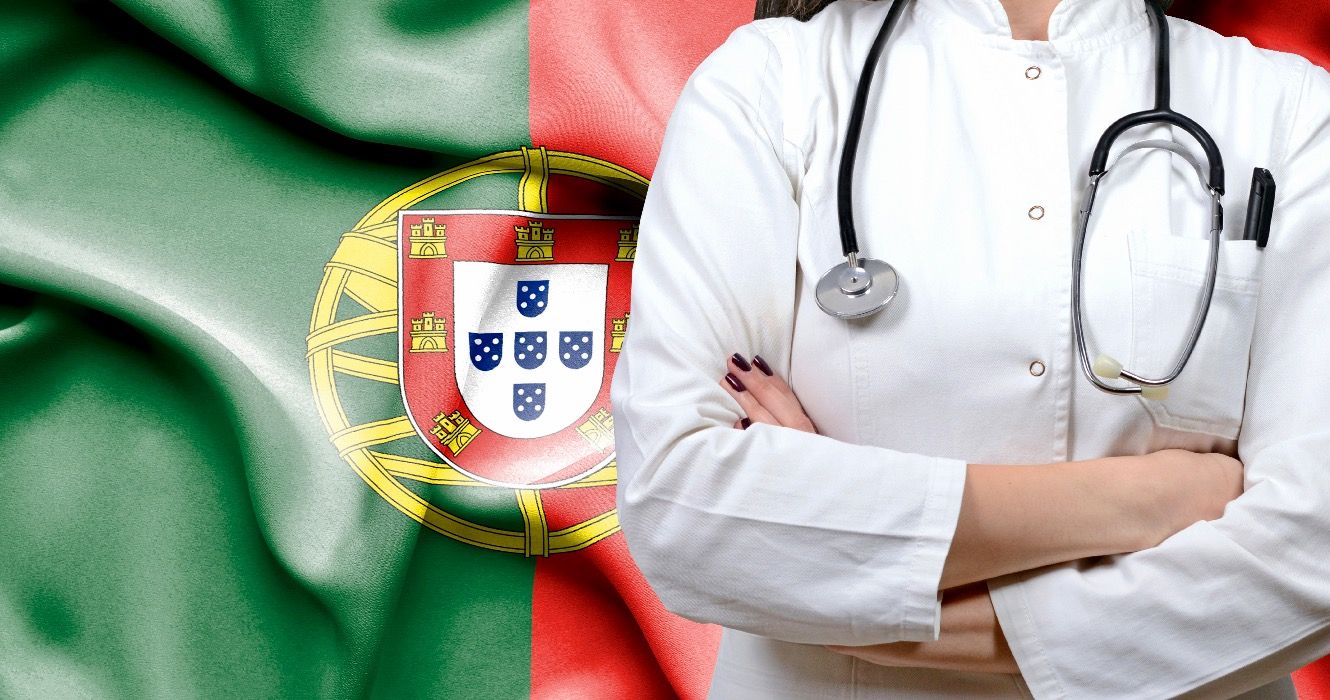 Conceptual image of national healthcare system in Portugal