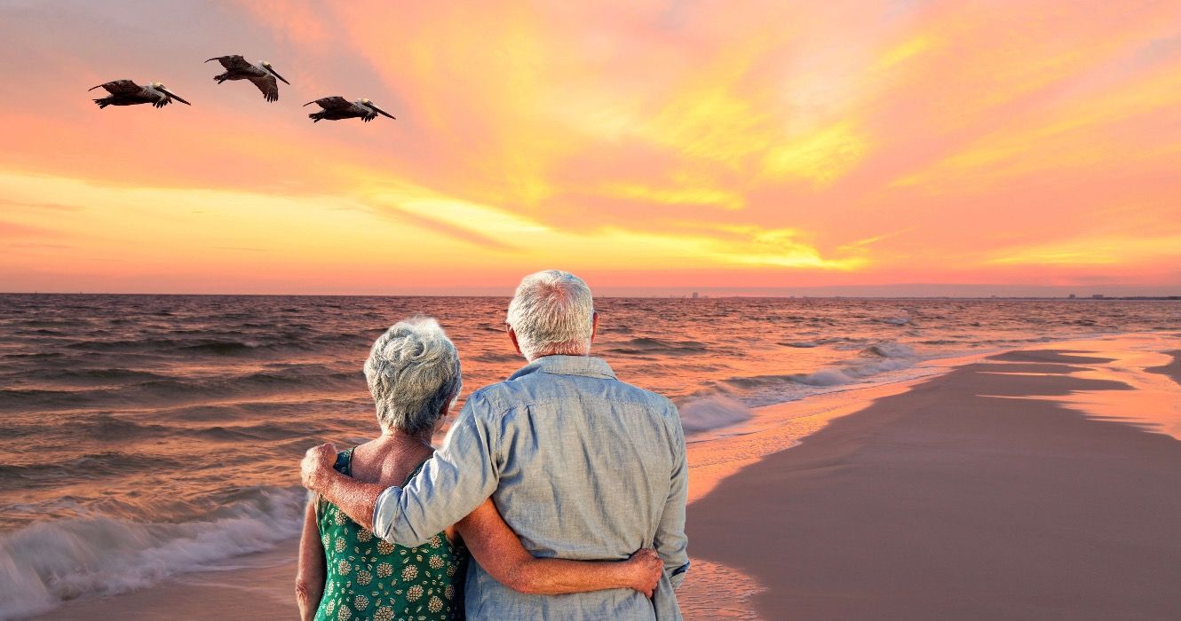 Retired Florida couple on the Gulf Coast