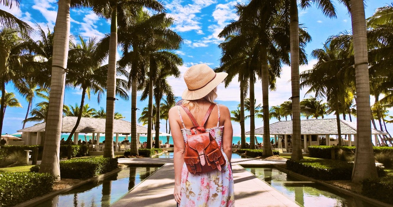 Female tourist in Key West, Florida