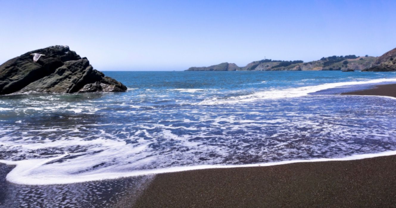 Black Sands Beach in Marin Headlands, north San Francisco bay area, California