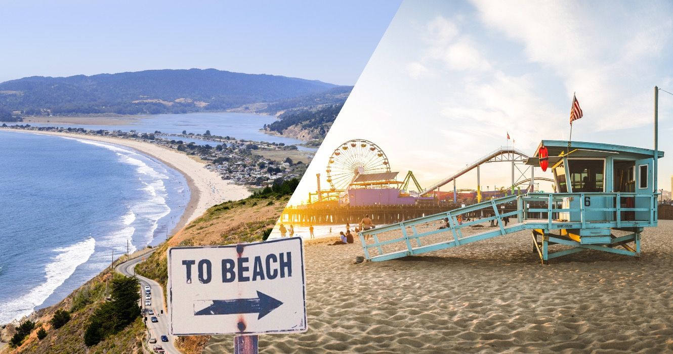 Stinson Beach vs. Santa Monica, California