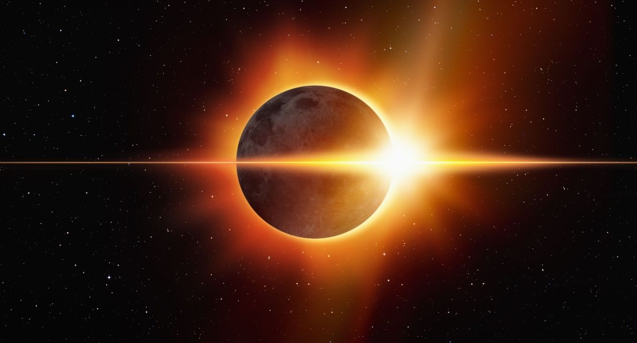 Solar Eclipse rendering by NASA