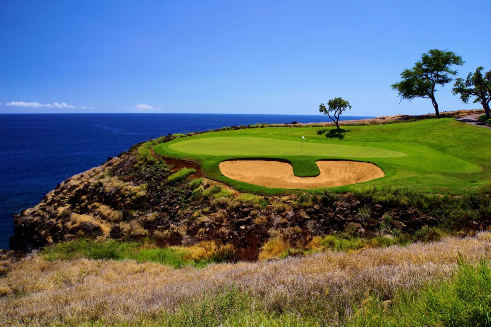 Golf on Lanai island in Hawaii