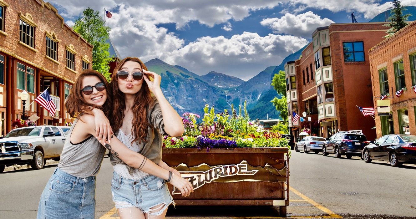Downtown Telluride, CO in the Spring