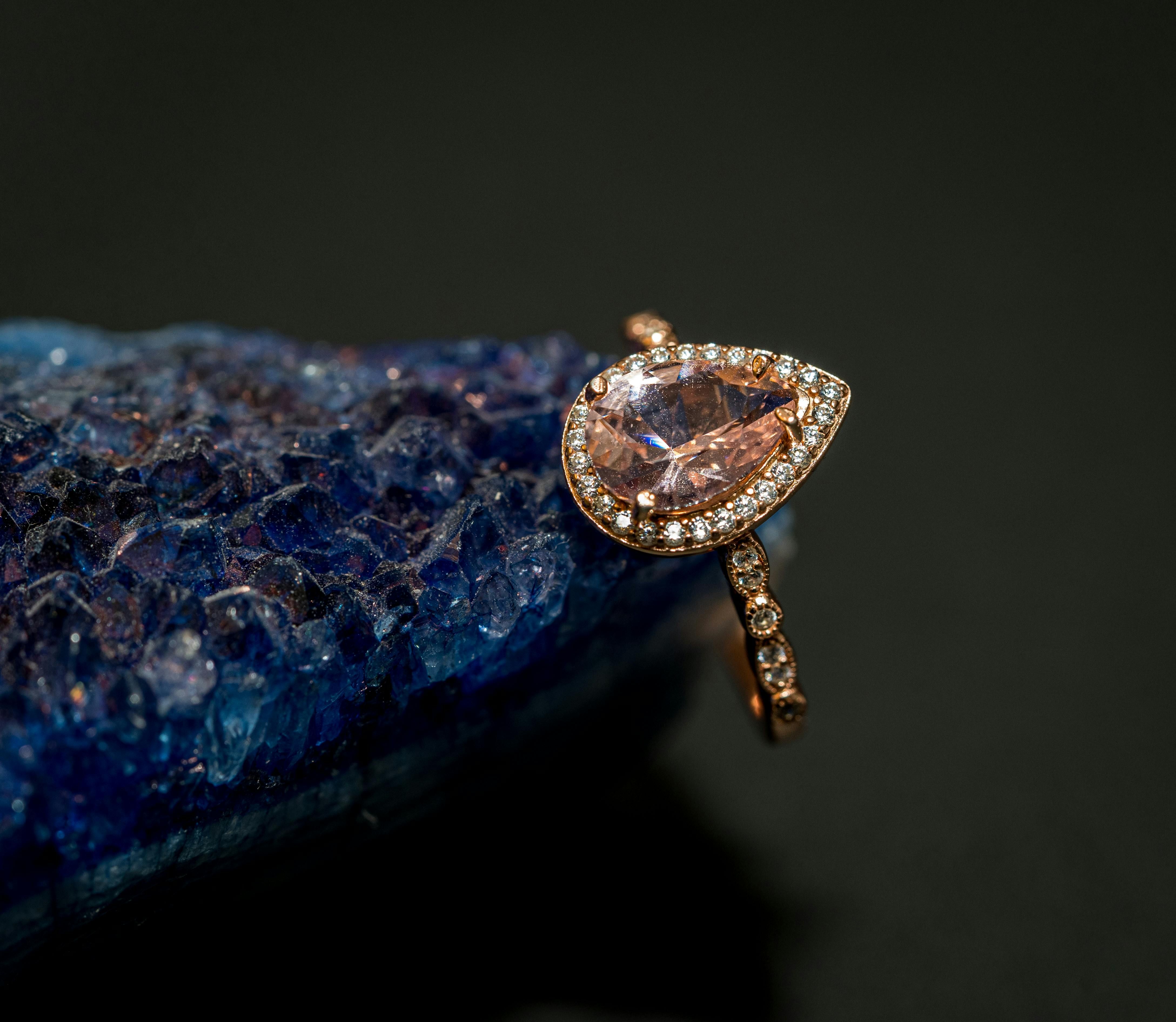 A Diamond Ring in Close-up Photography