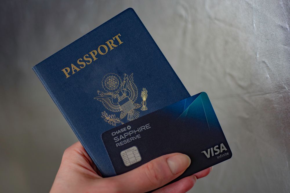 Chase Sapphire Reserve credit card with a US passport
