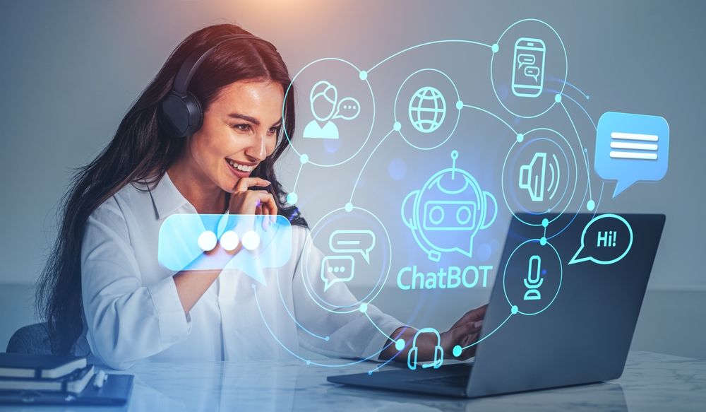 chatbot interface. Concept of artificial intelligence