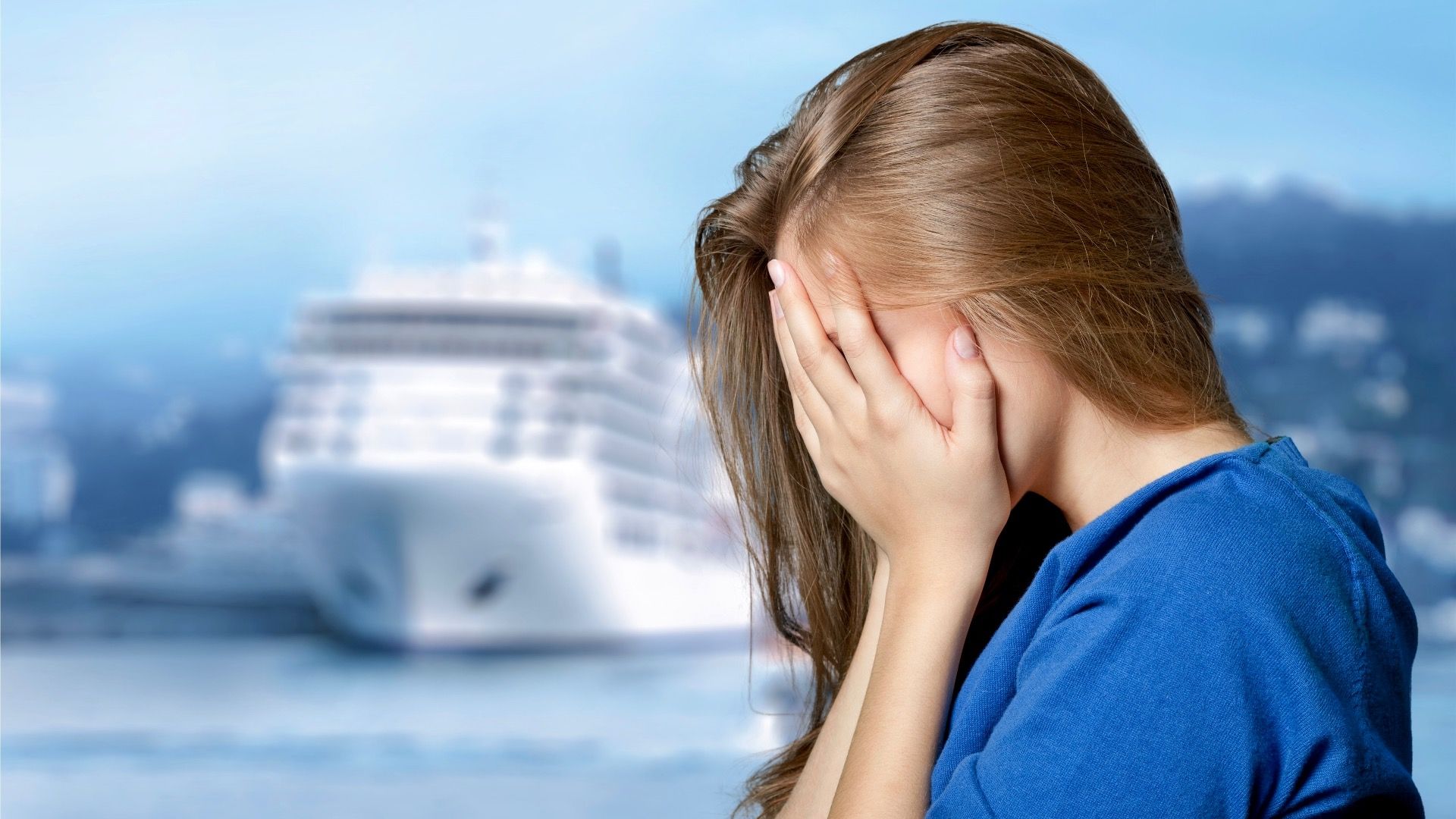 Woman banned from cruise ship, sad 