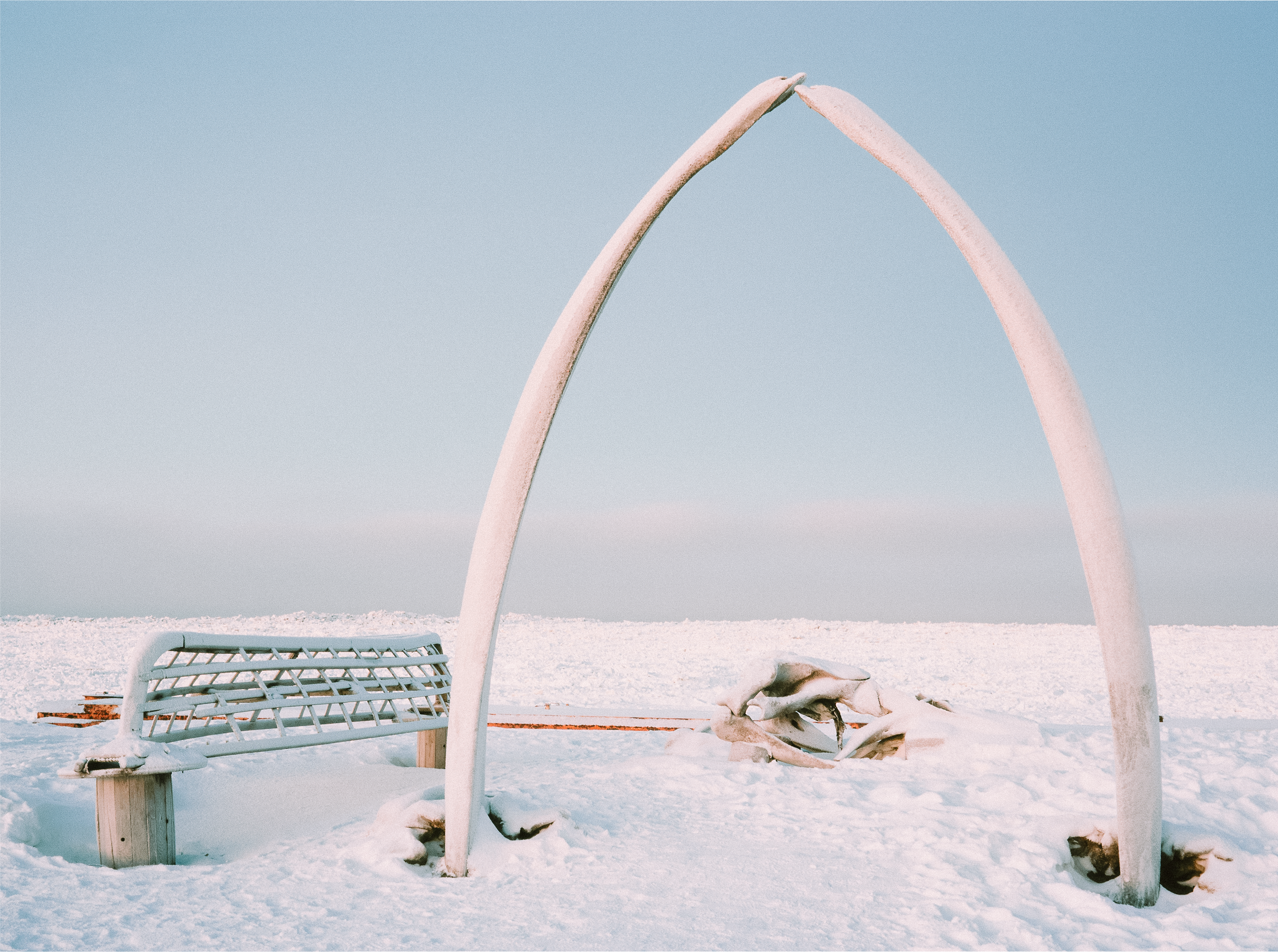 Whalebone arch in Utqiagvik, Alaska