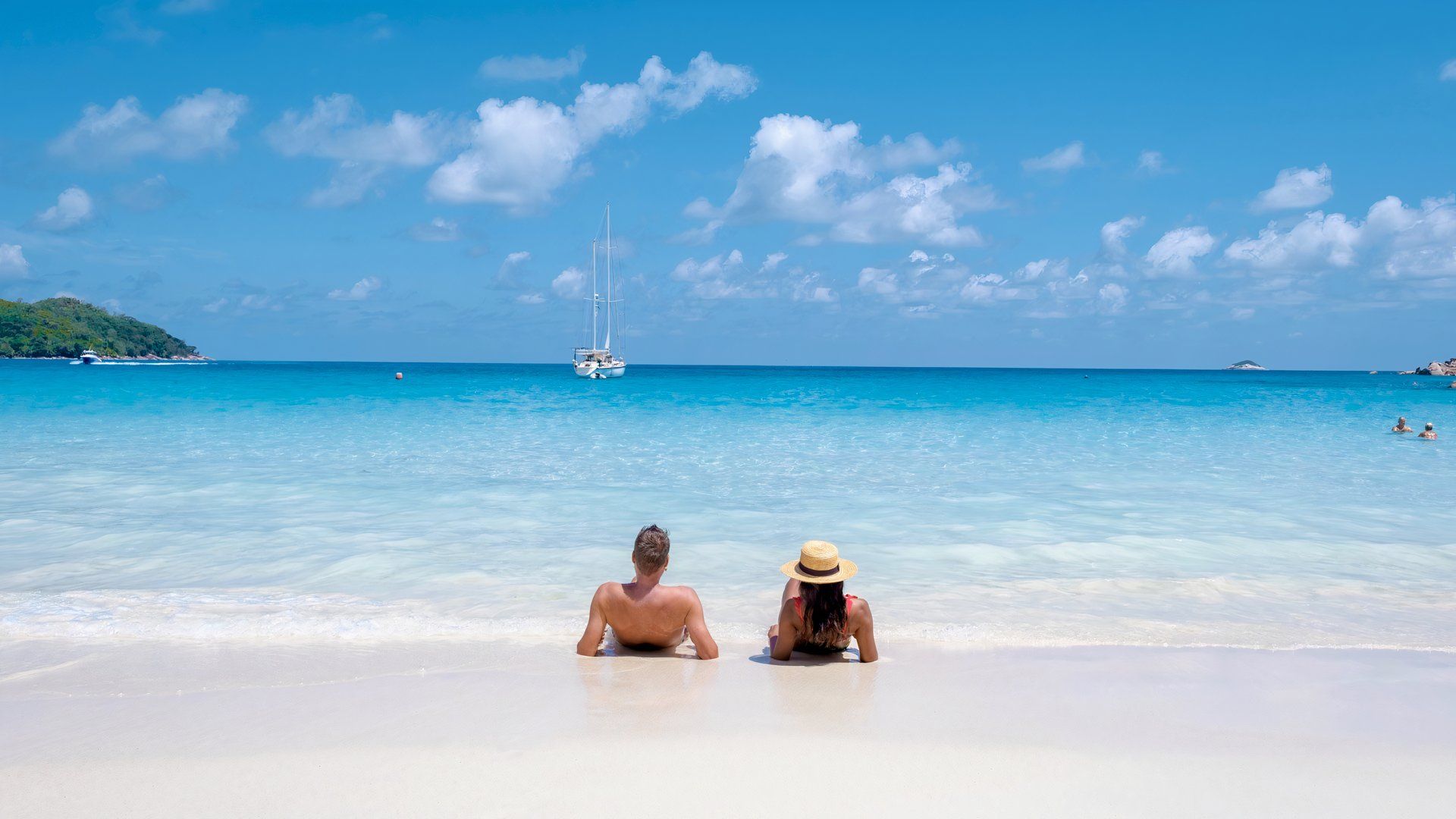 Tropical beach Anse Lazio Praslin Seychelles