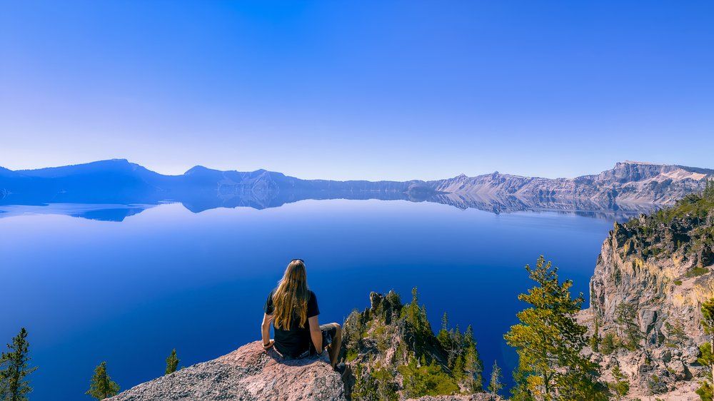 the Rugged Crest Palisades in Crater Lake National Park in Oregon