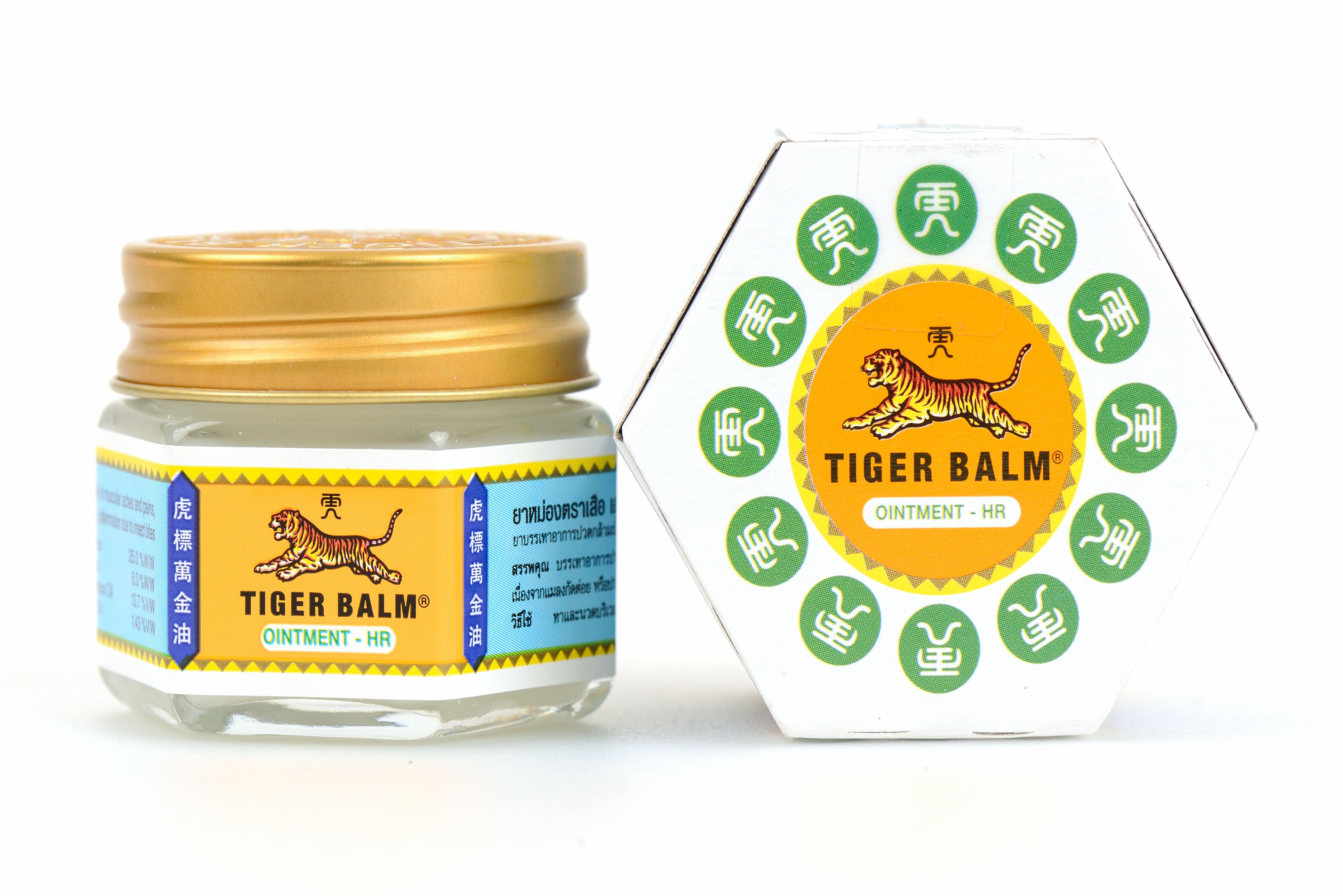 Close-up of a jar of Tiger Balm
