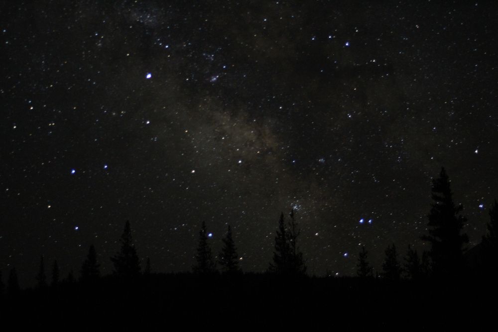 Milky Way over Tuolumne Meadows in Yosemite National Park, California, CA, USA