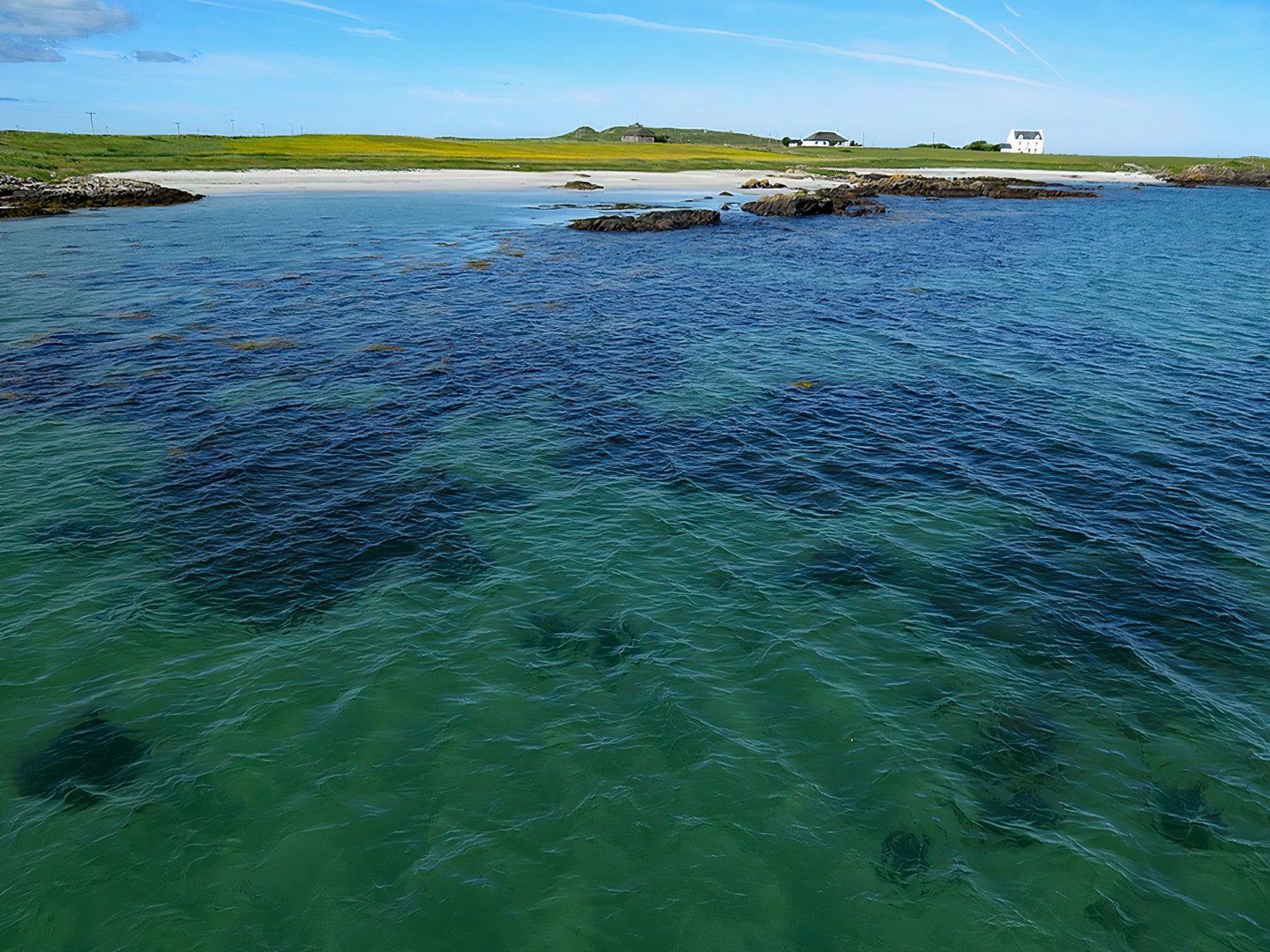 View of Isle of Tiree from ferry