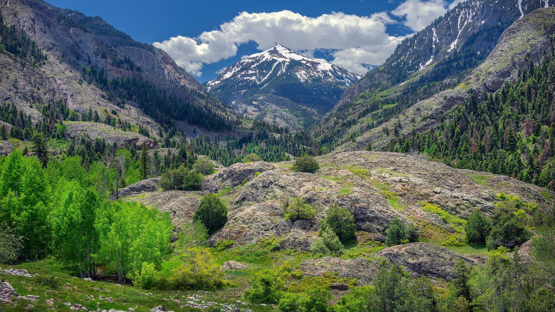 Abrams Mountain and Uncompahgre Gorge, Colorado, CO, USA