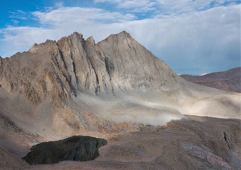 Mount Tyndall, east aspect, Sierra Nevada, CA