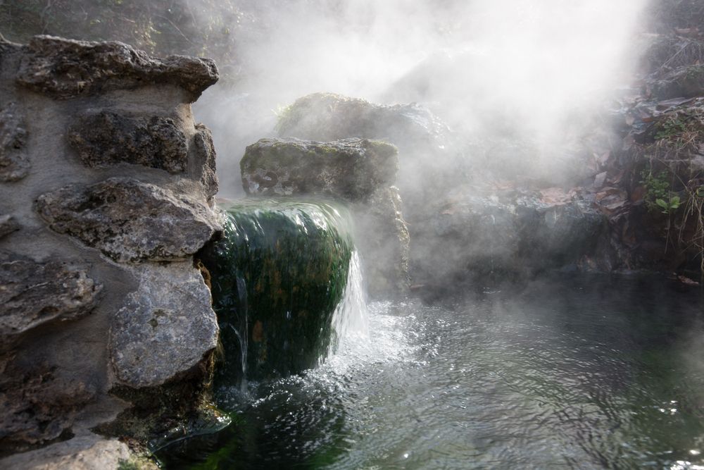Mineral hot water in Hot Springs National Park in Arkansas