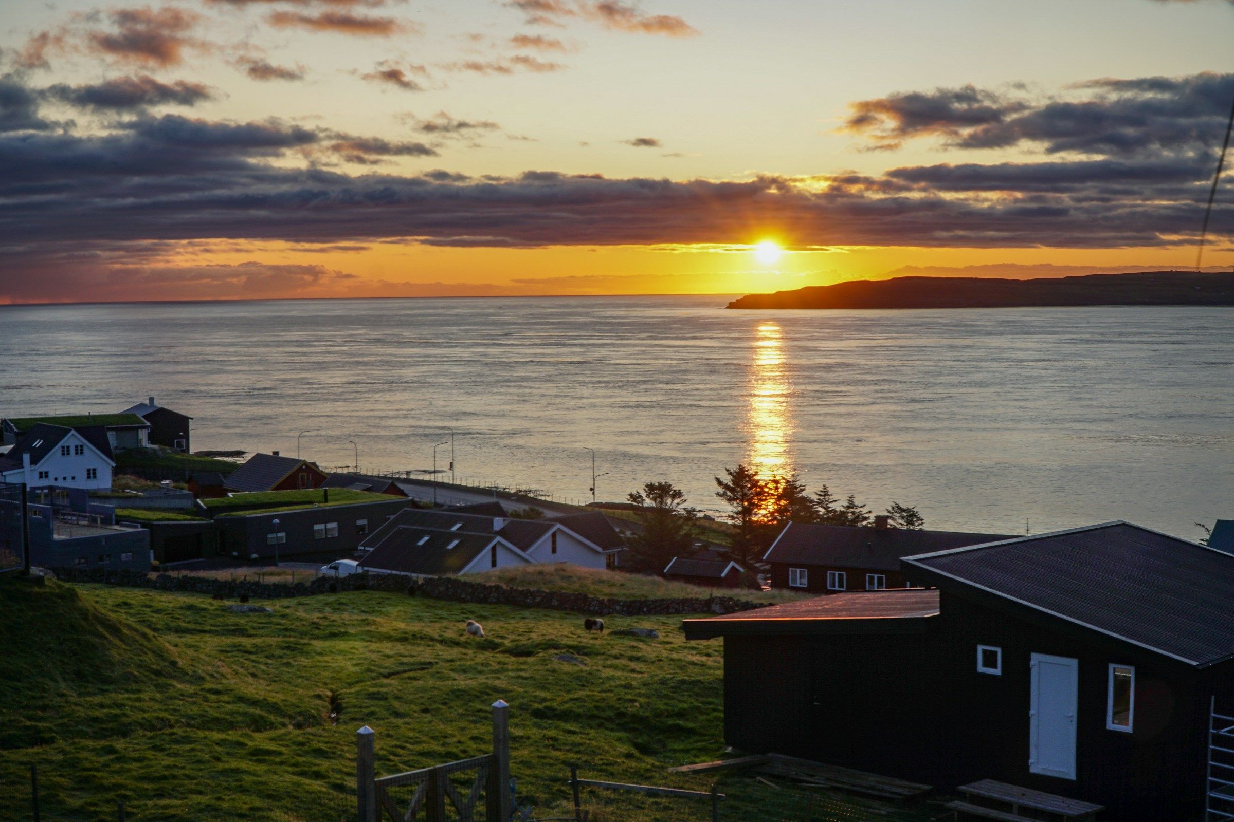 Sunset over Tórshavn, Faroe Islands