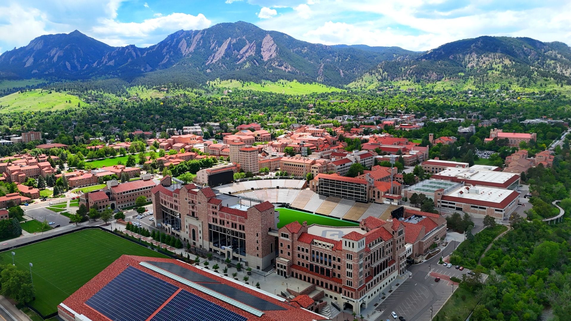 Folsom Field at The University of Colorado in Boulder, CO, USA